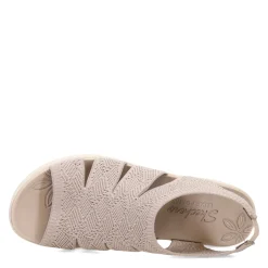 Skechers Wedges|Women's , Pier Lite - Crochet Sandal Taupe