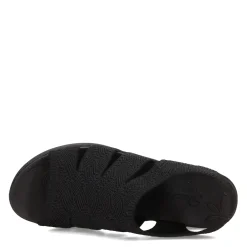 Skechers Wedges|Women's , Pier Lite - Crochet Sandal Black/Black