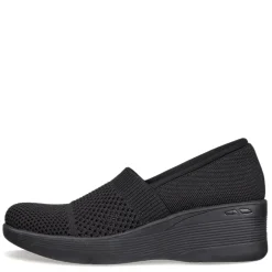Skechers Slip-On Shoes|Women's , Pier-Lite - Wow Factor Slip-On Black/Black