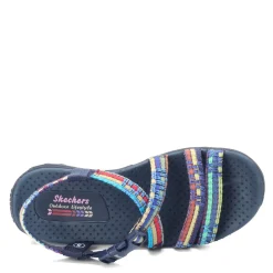 Skechers Sandals|Women's , Reggae - Sew Me Sandal Navy Multi