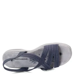 Skechers Sandals|Women's , Reggae Slim - Simply Stretch Sandal Navy Blue