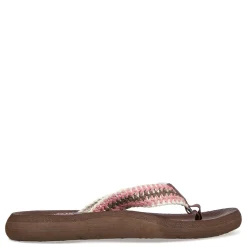 Skechers Sandals|Women's , Relaxed Fit: Asana - Bloom Crush Sandal Brown Multi