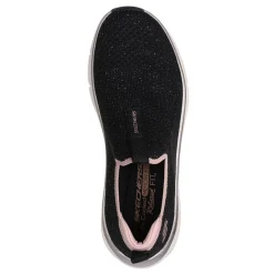 Skechers Sneakers & Athletic|Women's , Relaxed Fit: D'Lux Walker 2.0 - Sparkle Forever Sneaker Black Rose Gold