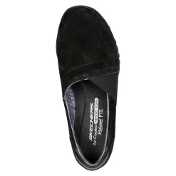 Skechers Loafers|Women's , Relaxed Fit: Breathe-Easy - Kindred Slip-On Black/Black