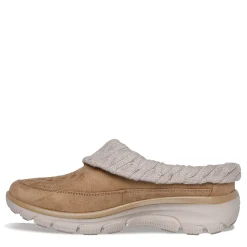 Skechers Clogs & Mules|Women's , Relaxed Fit: Easy Going - Warm Duet Clog Tan