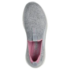 Skechers Sneakers & Athletic|Women's , Relaxed Fit: D'Lux Walker 2.0 - Bold State Sneaker Grey Pink