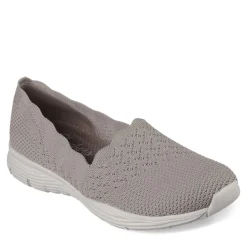 Skechers Flats|Women's , Seager - Stat Slip-On - Wide Width Taupe