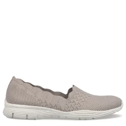 Skechers Flats|Women's , Seager - Stat Slip-On - Wide Width Taupe