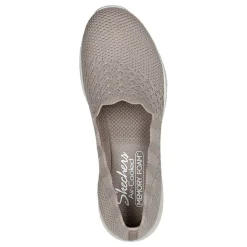 Skechers Flats|Women's , Seager - Stat Slip-On - Wide Width Taupe