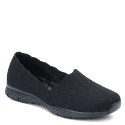 Skechers Slip-On Shoes|Women's , Seager Stat Slip-On Black/Black