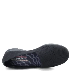 Skechers Slip-On Shoes|Women's , Seager Stat Slip-On Black/Black