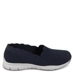 Skechers Slip-On Shoes|Women's , Seager Stat Slip-On Navy