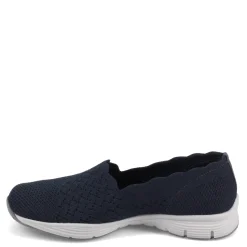 Skechers Slip-On Shoes|Women's , Seager Stat Slip-On Navy