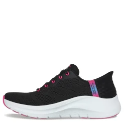 Skechers Sneakers & Athletic|Women's , Slip-ins: Arch Fit 2.0 - Easy Chic Sneaker Black/Hot Pink