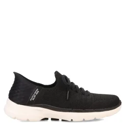 Skechers Sneakers & Athletic|Women's , Slip-ins: GO WALK 6 - Lovely Day Sneaker Black / White