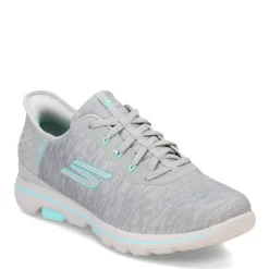 Skechers Sneakers & Athletic|Women's , Slip-ins GO GOLF WALK 5 Slip-Ins Sneaker Grey/Aqua