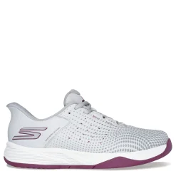 Skechers Slip-On Shoes|Women's , Slip-ins Relaxed Fit: Viper Court Reload Pickleball Shoe Grey/Purple