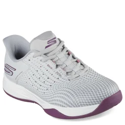 Skechers Sneakers & Athletic|Women's , Slip-ins Relaxed Fit: Viper Court Reload Pickleball Shoe Grey/Purple