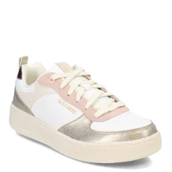 Skechers Sneakers & Athletic|Women's , Sport Court 92-Sheer Shine Sneaker White/Pink