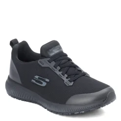 Skechers Work Sneakers & Athletic|Women's Skechers, Squad SR Work Shoe - Wide Width Black