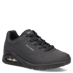 Skechers Sneakers & Athletic|Women's Street, Uno - Stand on Air Sneaker - Wide Width Solid Black