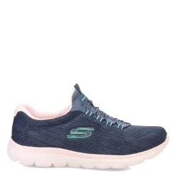 Skechers Sneakers & Athletic|Women's , Summits - Fun Flair Sneaker - Wide Width Navy