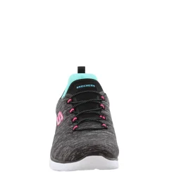 Skechers Sneakers & Athletic|Women's , Summits - Quick Getaway - Wide Width Black / Blue