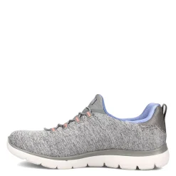 Skechers Sneakers & Athletic|Women's , Summits - Quick Getaway Sneaker - Wide Width Grey Blue