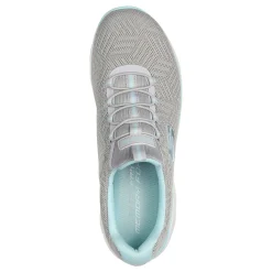 Skechers Sneakers & Athletic|Women's , Summits - Artistry Chic Sneaker Grey Light Blue