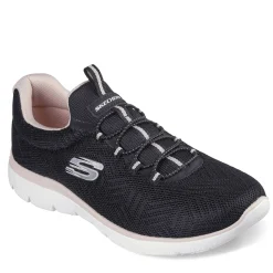 Skechers Slip-On Shoes|Women's , Summits - Artistry Chic Sneaker Black Pink