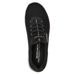 Skechers Slip-On Shoes|Women's , Summits - Cool Classic Sneaker Black Rose Gold