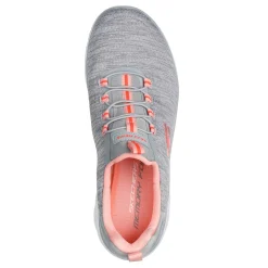 Skechers Slip-On Shoes|Women's , Summits - Fresh Impression Sneaker - Wide Width Grey Coral