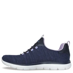 Skechers Slip-On Shoes|Women's , Summits - Fresh Impression Sneaker Navy Lavender