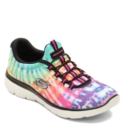 Skechers Slip-On Shoes|Women's , Summits - Looking Groovy Sneaker Black Multi