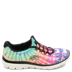 Skechers Slip-On Shoes|Women's , Summits - Looking Groovy Sneaker Black Multi
