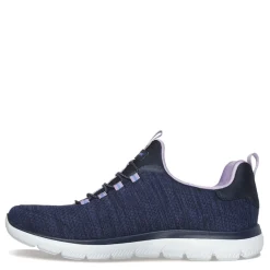 Skechers Sneakers & Athletic|Women's , Summits - Fresh Impression Sneaker - Wide Width Navy Lavender