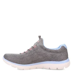 Skechers Sneakers & Athletic|Women's , Summits - Fun Flair Sneaker - Wide Width Grey Multi