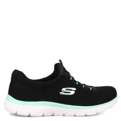 Skechers Sneakers & Athletic|Women's , Summits - Cool Classic Sneaker - Wide Width Black Turquoise