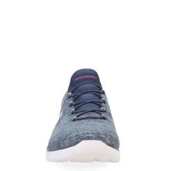 Skechers Sneakers & Athletic|Women's , Summits - Quick Getaway - Wide Width Grey Navy Pink
