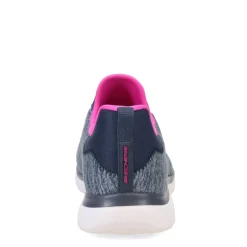 Skechers Sneakers & Athletic|Women's , Summits - Quick Getaway - Wide Width Grey Navy Pink