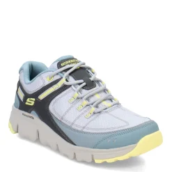 Skechers Sneakers & Athletic|Women's , Summits AT - Artists Bluff Hiking Shoe Blue/Yellow