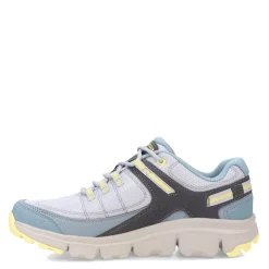 Skechers Sneakers & Athletic|Women's , Summits AT - Artists Bluff Hiking Shoe Blue/Yellow