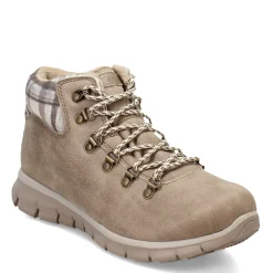 Skechers Boots|Women's , Synergy - Plaid Mood Boot Taupe