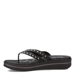 Skechers Sandals|Women's , Upgrades Be Jeweled Thong Sandals Black