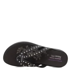Skechers Sandals|Women's , Upgrades Be Jeweled Thong Sandals Black