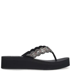 Skechers Wedges|Women's , Vinyasa - Happy Spring Sandal Black