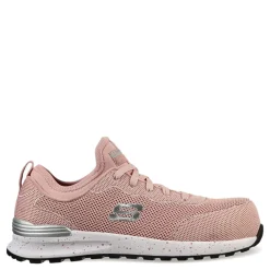 Skechers Work Work & Safety|Women's , Bulklin - Balran Comp Toe Work Shoe Pink
