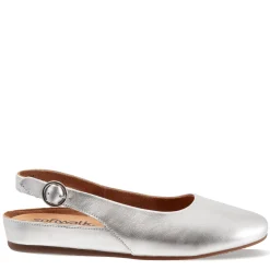 Soft Walk Flats|Women's , Sandy Flat Silver