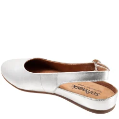 Soft Walk Flats|Women's , Sandy Flat Silver