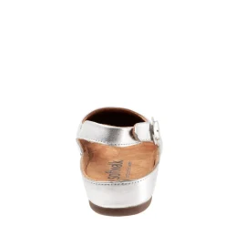 Soft Walk Flats|Women's , Sandy Flat Silver